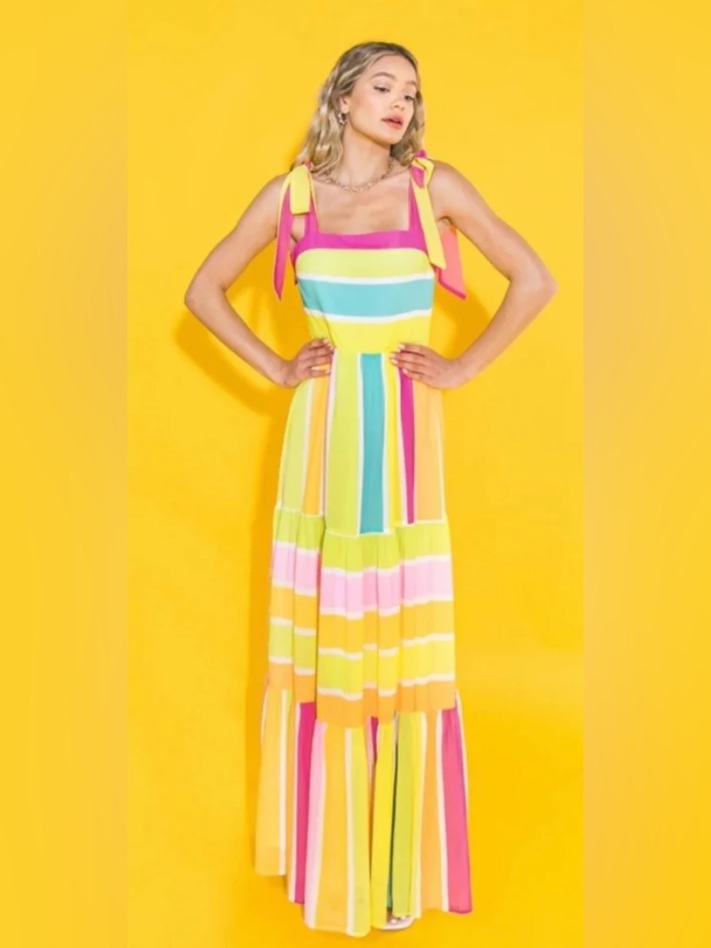 NWT Flying Tomato Striped Maxi Dress